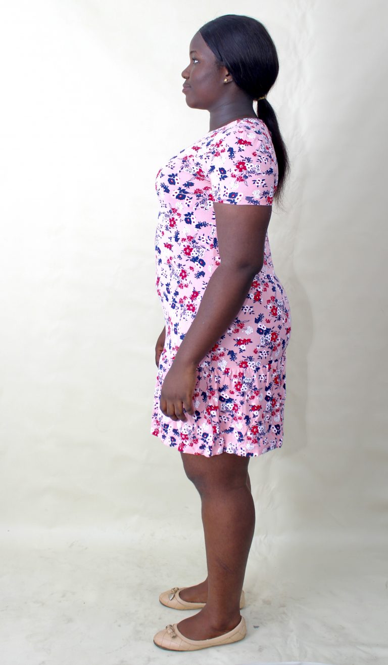PINK FLORAL SWING DRESS - LC AND CHEEKS CUTE CLUB