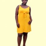 Mustard knotted dress