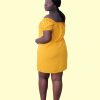 Mustard Swing Dress - LC and Cheeks Shop