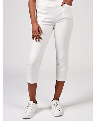 Nina Leonard Crop Pants - White